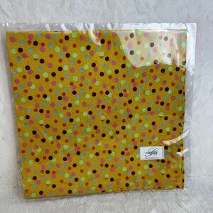 100% Thai Silk Polka Dot Handkerchief By Suburban Silk Yellow Multicolor  New